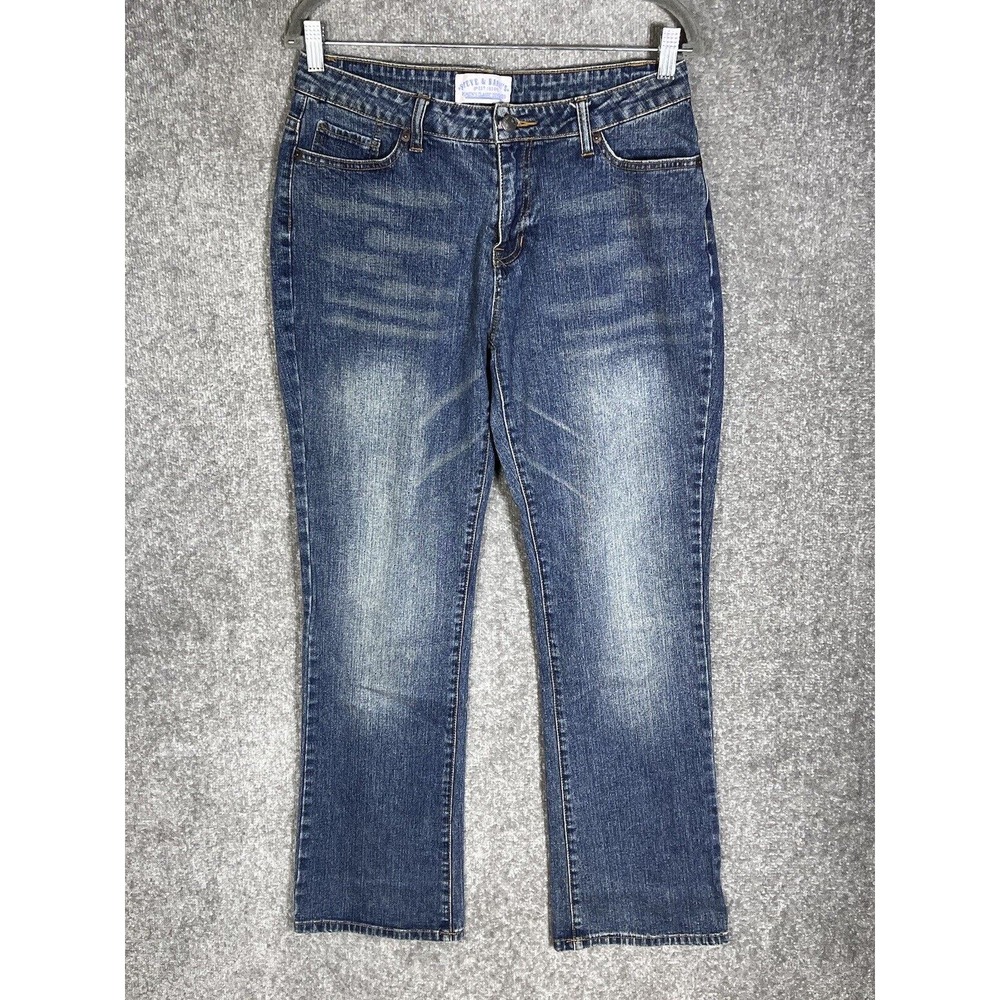 Vintage Steve & Barrys‎ Womens Classic Dungarees Straight Leg Jeans Size 12 Blue